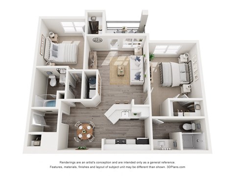 a 1 bedroom floorplan is shown in this illustration